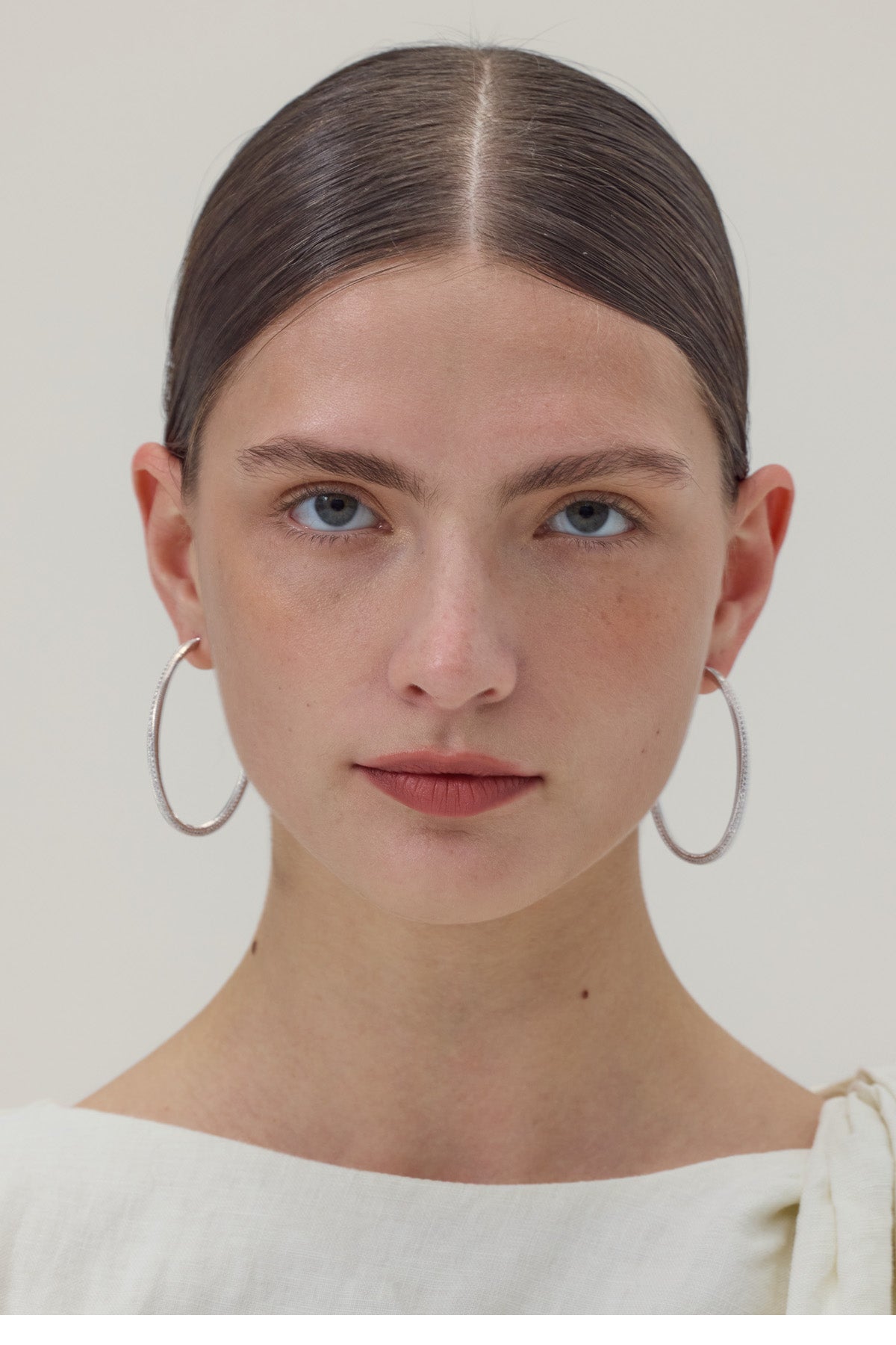 密镶锆石拉丝大耳圈 Star Orbit Zicron Large Hoops