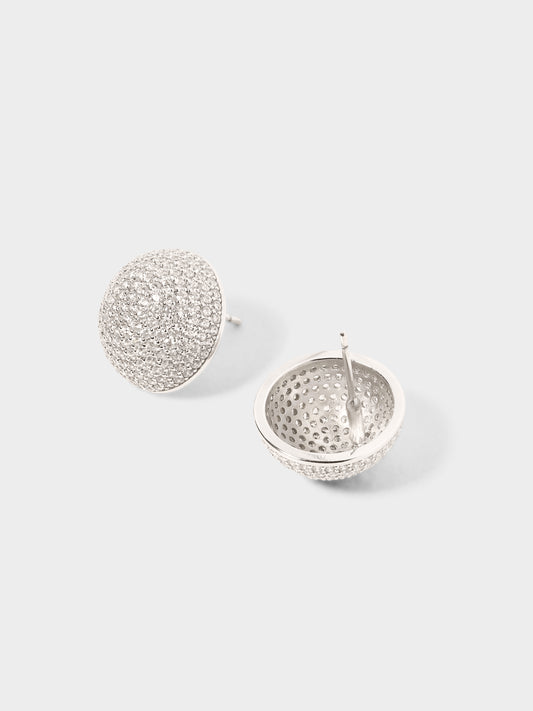 密镶锆石小圆球耳钉 Star Clusters Zicron Earrings