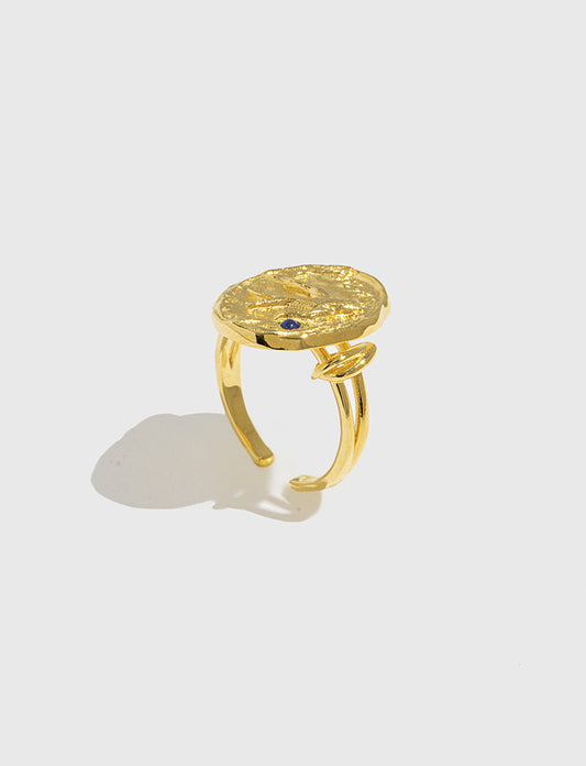 飞鸟金币戒指 Stray Birds Gold Coin Ring