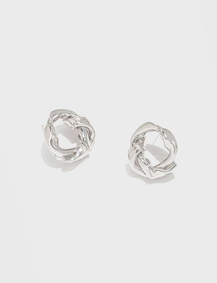 立体绳结圈圈耳环 Qiupu Earrings