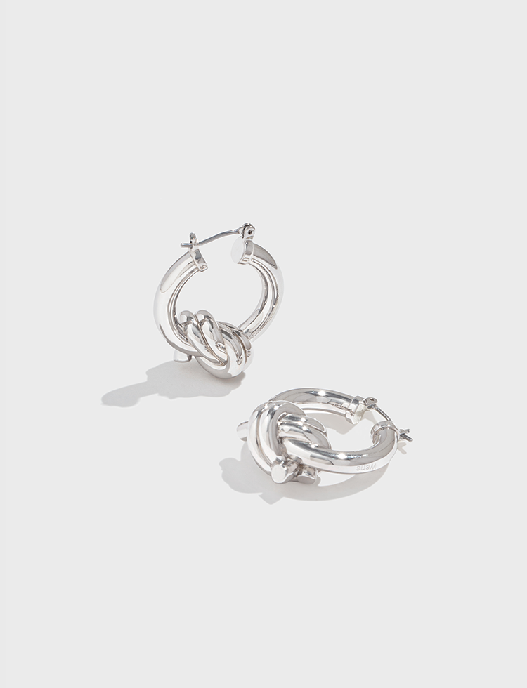 简约绳结耳环 Knot Earrings