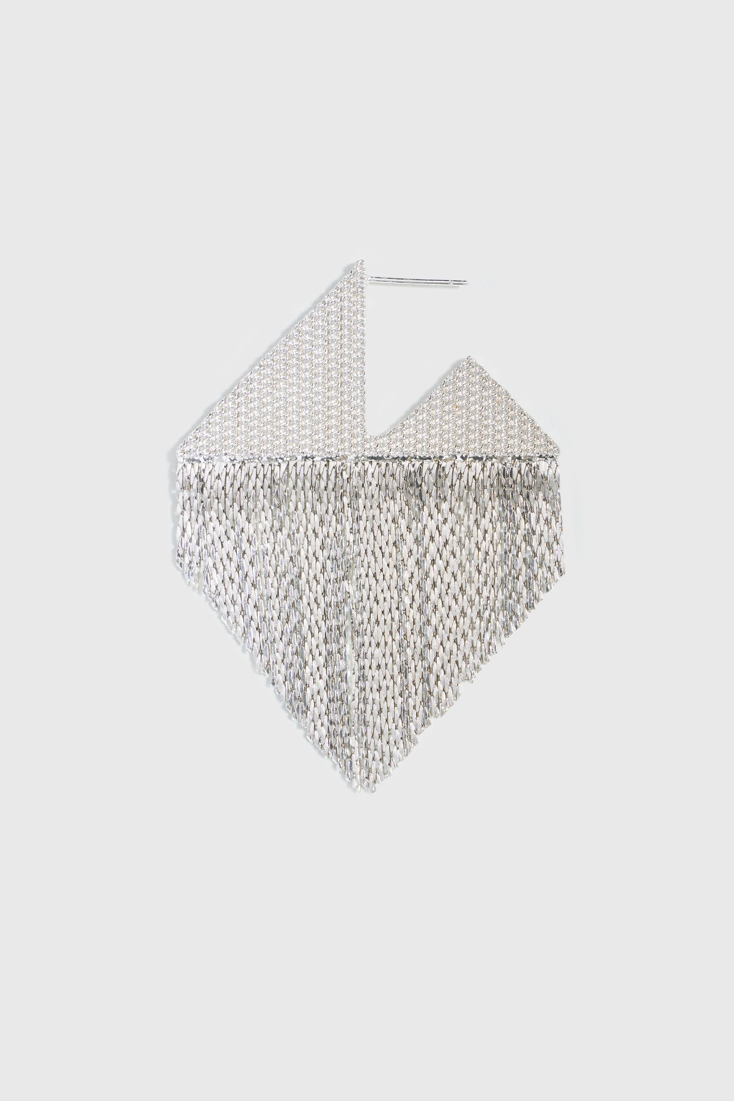 浮光菱形流苏链条耳环（大款单只）FLOW Tassels Single Earrings