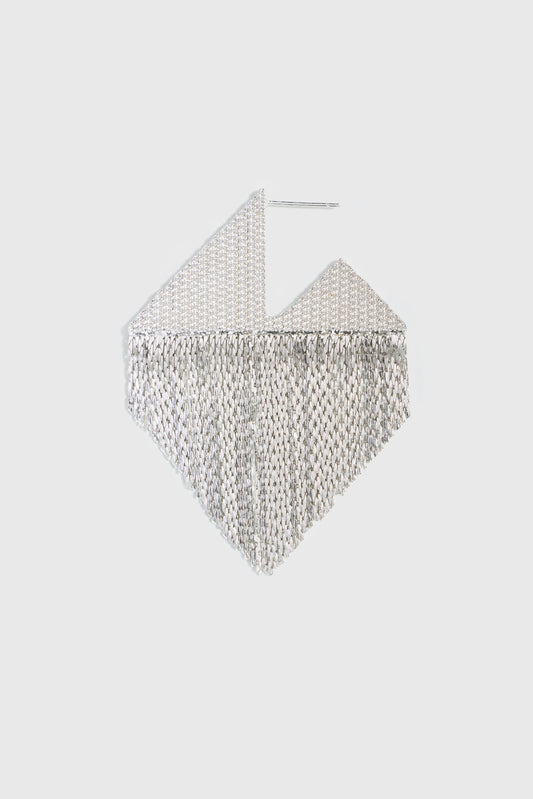 浮光菱形流苏链条耳环（大款单只）FLOW Tassels Single Earrings
