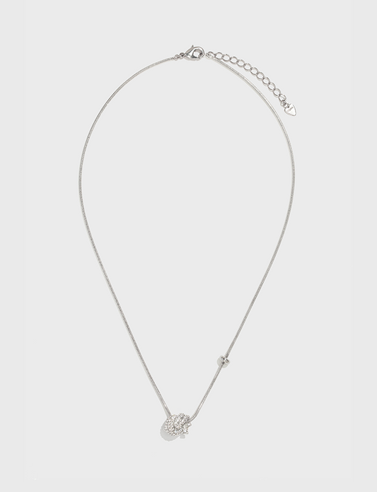 镶钻绳结项链 Knot Zircon Necklace