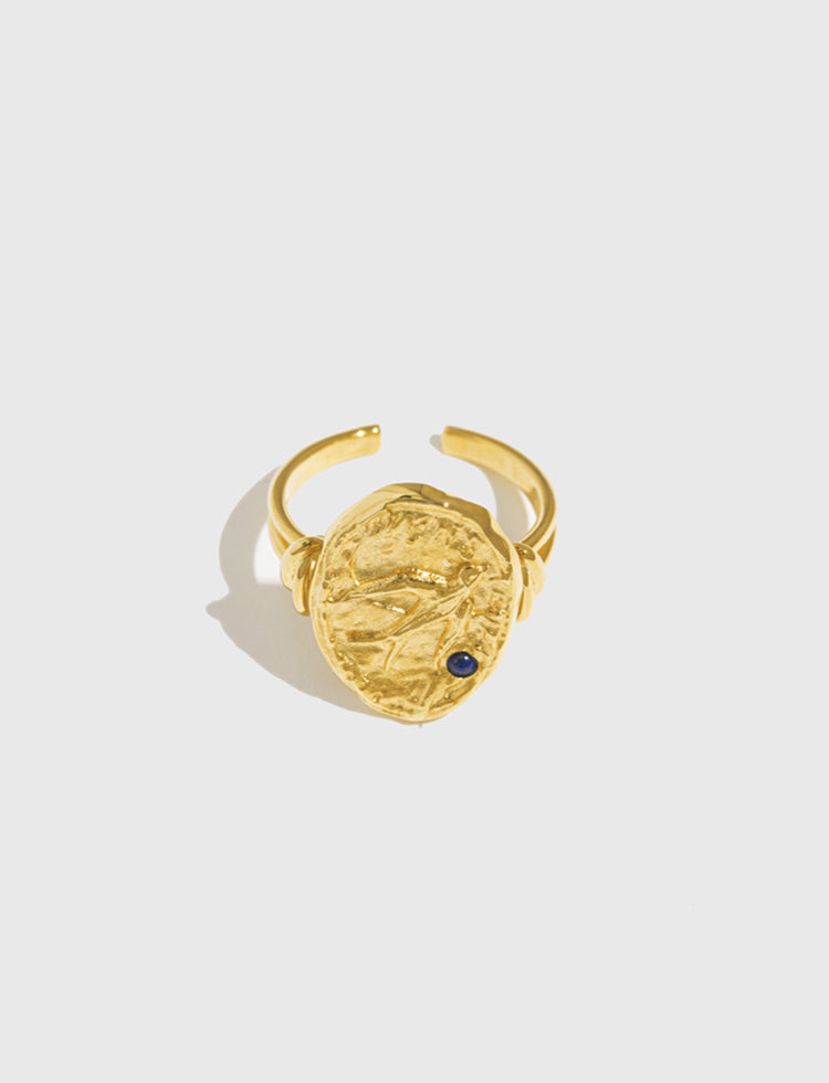 飞鸟金币戒指 Stray Birds Gold Coin Ring