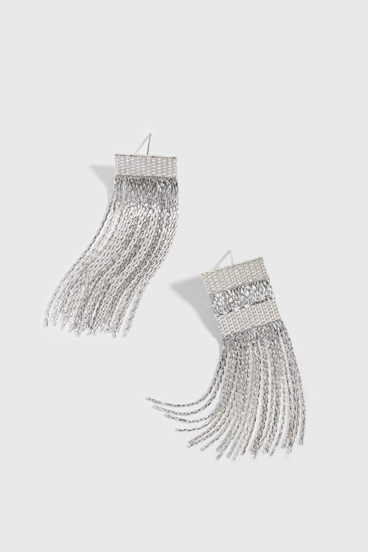 浮光不对称长流苏耳环 FLOW Asymmetric Tassels Earrings