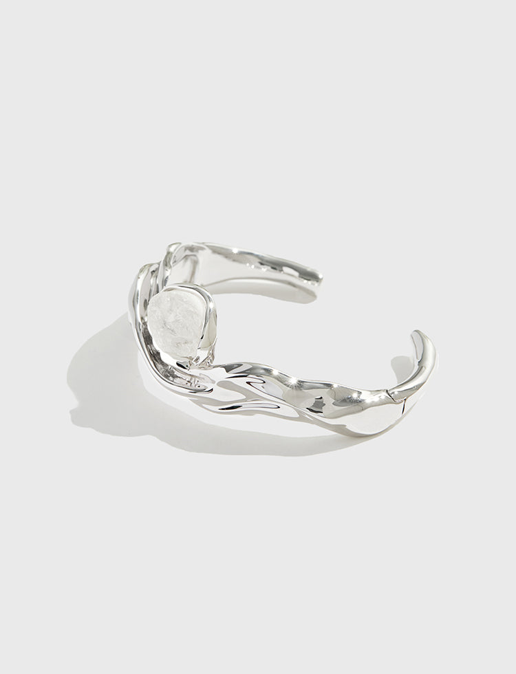 水浪镶天然石手镯 Wave Crystal Bracelet