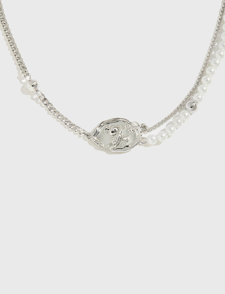 浮雕串珍珠项链 Embossed Shell Pearl Necklace